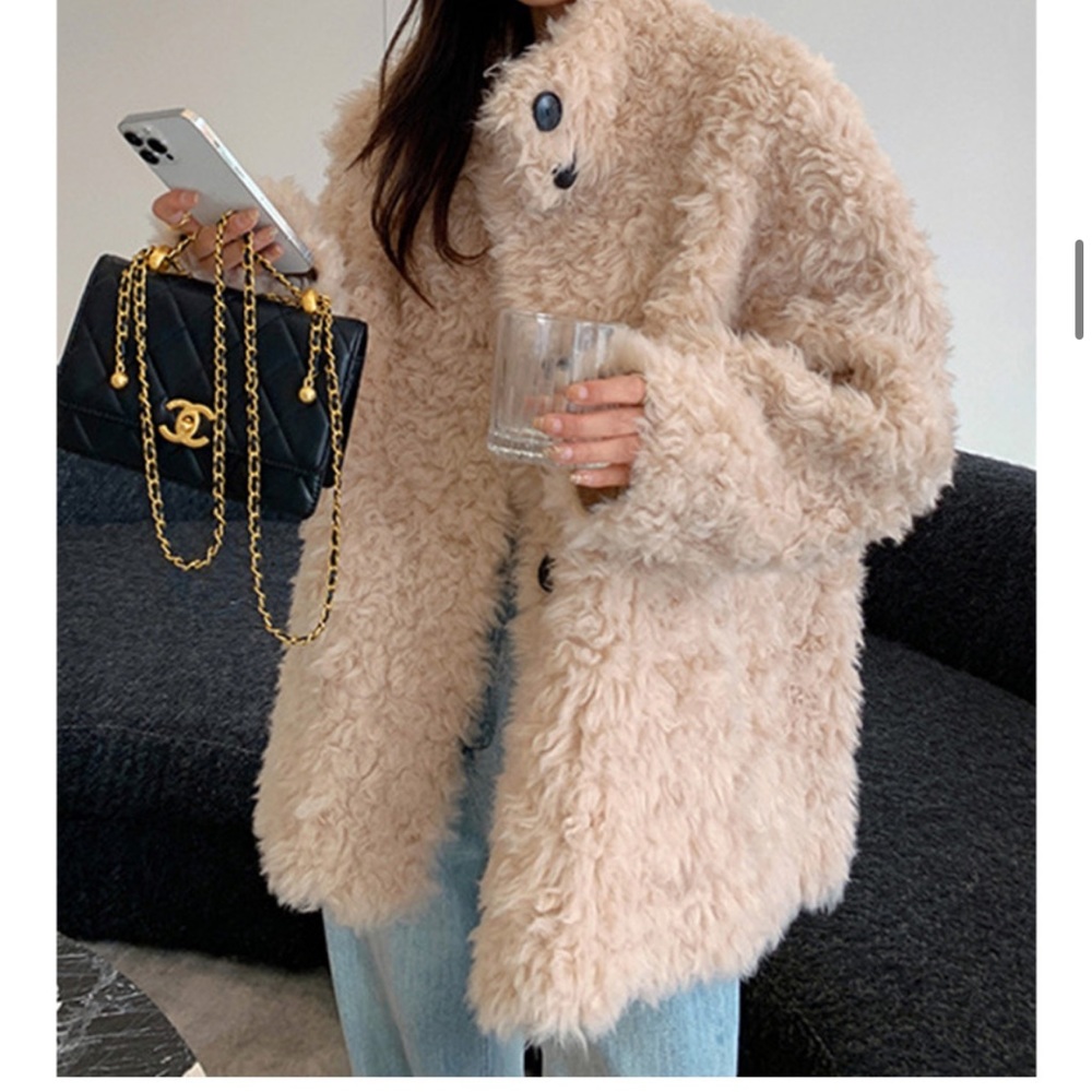 Wool teddy bear coat
